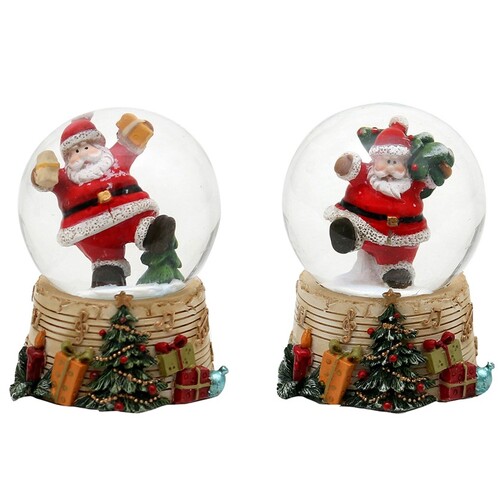 6.3cm Jolly Santa Snow Globe- Assorted Designs