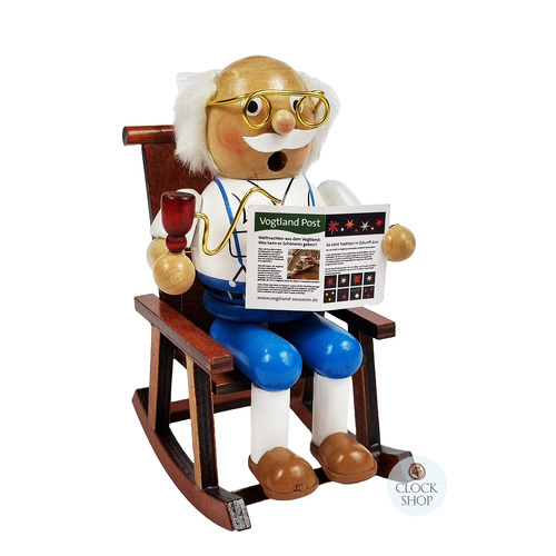 15cm Opa in Rocking Chair German Incense Burner image