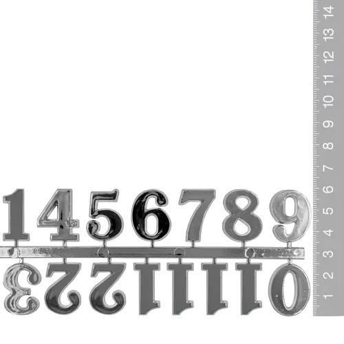 25mm Silver Arabic Numerals image