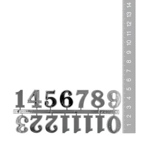 20mm Silver Arabic Numerals image