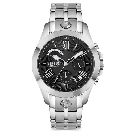 45mm Chrono Lion Silver Mens Watch With Black Dial By VERSACE image
