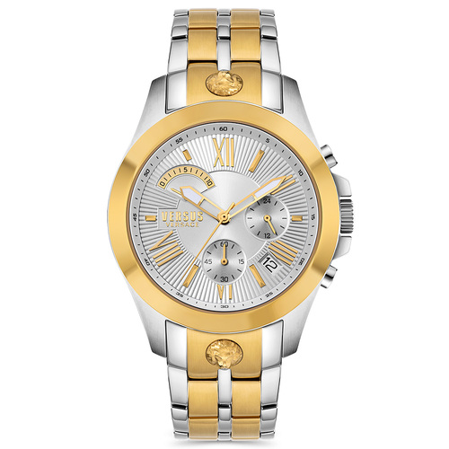 45mm Chrono Lion Silver & Gold Mens Watch With Silver Dial By VERSACE image