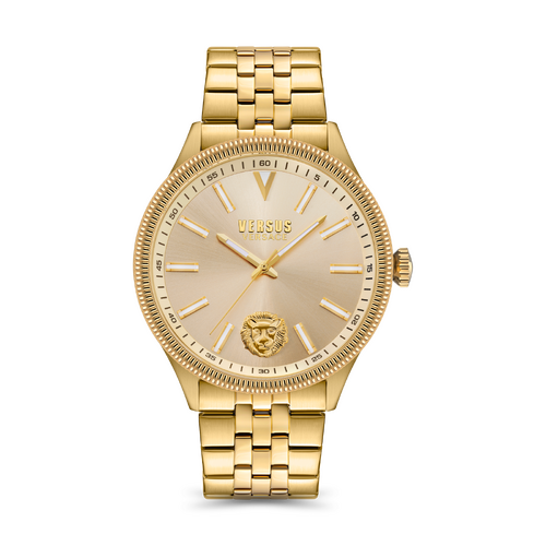 45mm Colonne Gold Mens Watch With Gold Dial By VERSACE image