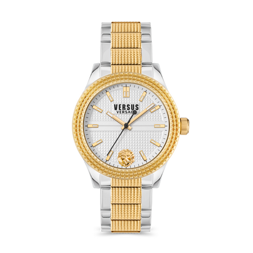 38mm Bayside Two-Tone Silver & Gold Womens Watch With Silver Dial By VERSACE image