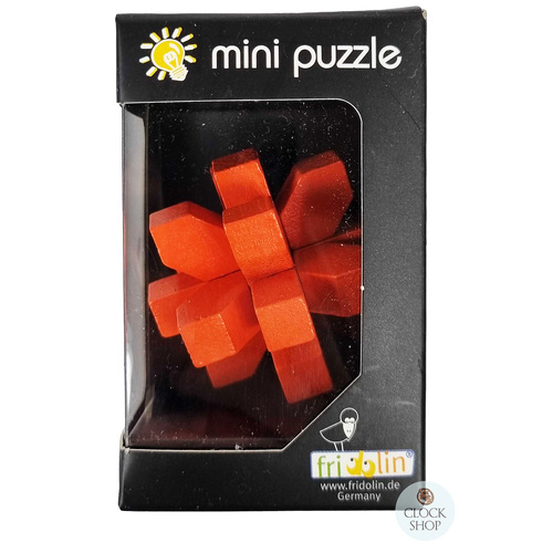 Wooden 3D Puzzle- Orange Crystal image
