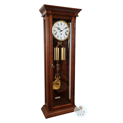 99cm Medium Oak 8 Day Mechanical Regulator Wall Clock With Westminster Chime By AMS image