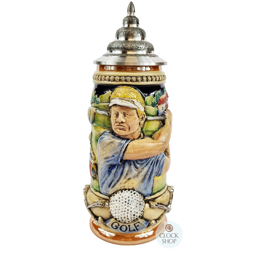 Golfer Beer Stein Rustic Finish 0.5L By KING image
