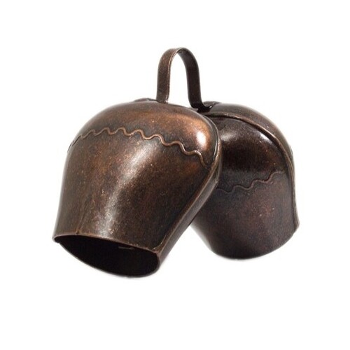 11cm Gun Metal Look Double Cowbell image