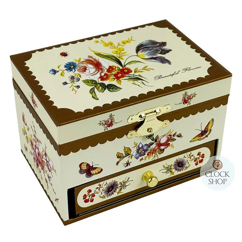 Floral Ballerina Musical Jewellery Box - Romeo & Juliet (Scratched Mirror) image