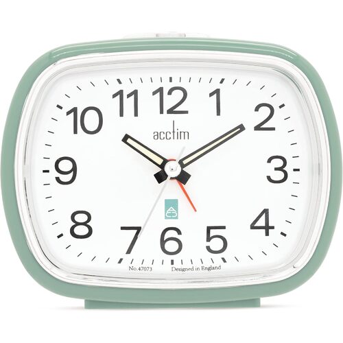 9cm Camille Sage Green Analogue Alarm Clock By ACCTIM image