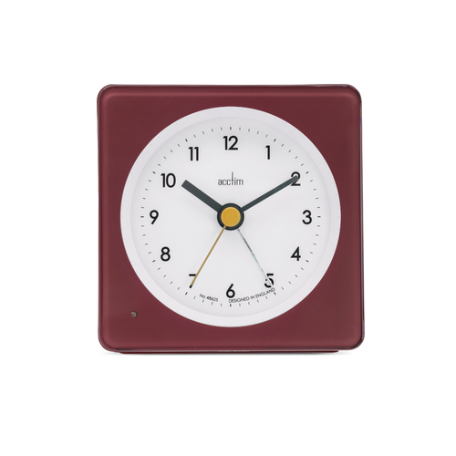 10cm Barber Red Analogue Alarm Clock By ACCTIM