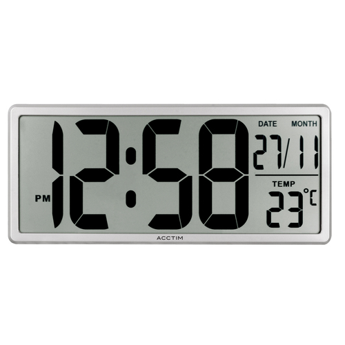 35cm Date Keeper Jumbo LCD Digital Alarm Clock By ACCTIM