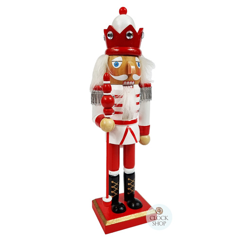 25cm Red & White King Nutcracker image
