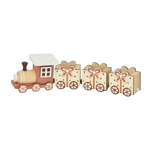 19cm Wooden Train Christmas Decoration