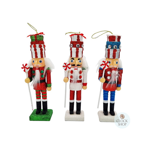 15cm Christmas Nutcracker With Gift Box Hat- Assorted Designs