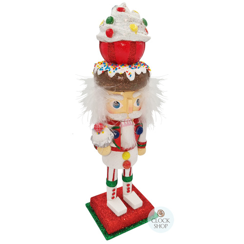 25cm Christmas Nutcracker With Cupcake Hat image