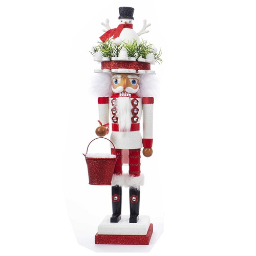 45cm Christmas Nutcracker With Snowman Hat