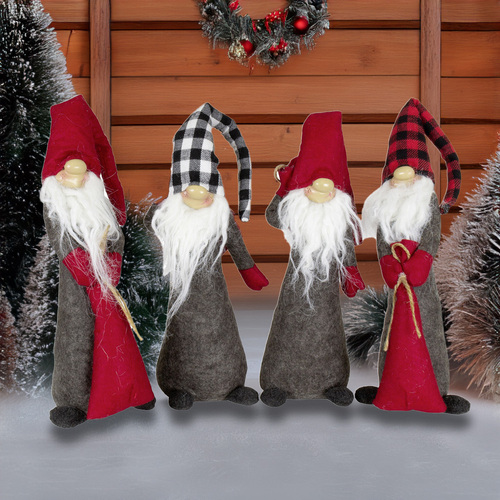 30cm Red & Grey Gnome- Assorted Designs