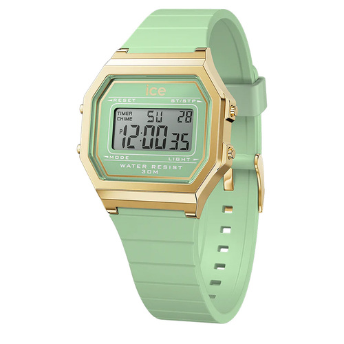 32mm Digit Retro Collection Light Green & Gold Digital Womens Watch By ICE-WATCH image