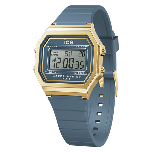32mm Digit Retro Collection Midnight Blue & Gold Digital Womens Watch By ICE-WATCH