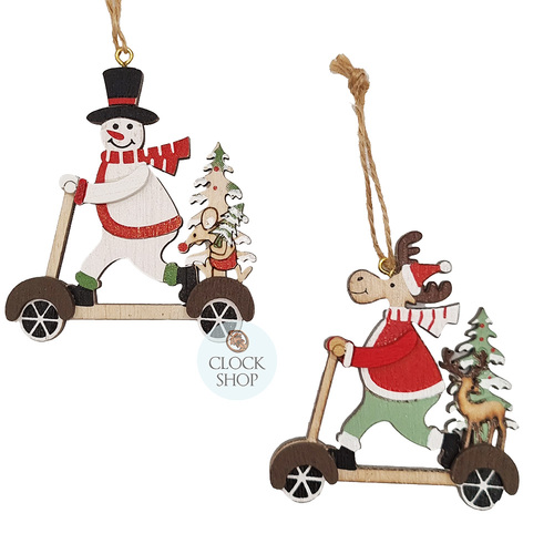 8cm Figurine on Scooter Hanging Decoration- Assorted Designs