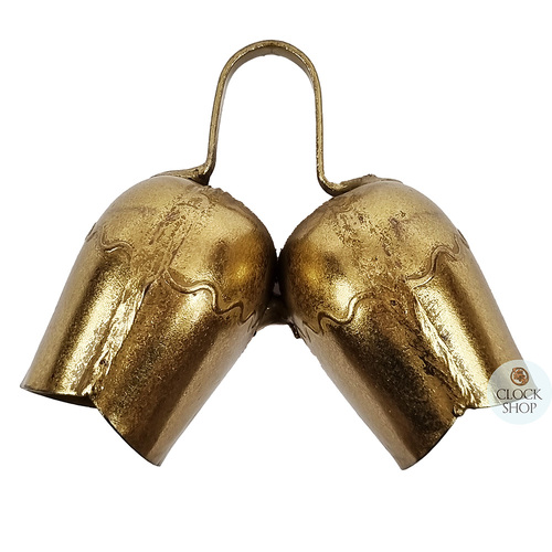 11cm Brass Look Double Cowbell