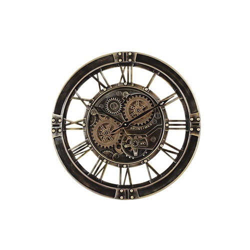 55cm Kadan Antique Bronze Moving Gear Wall Clock By COUNTRYFIELD