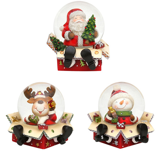 6.4cm Gift Box Figurine Snow Globe- Assorted Designs