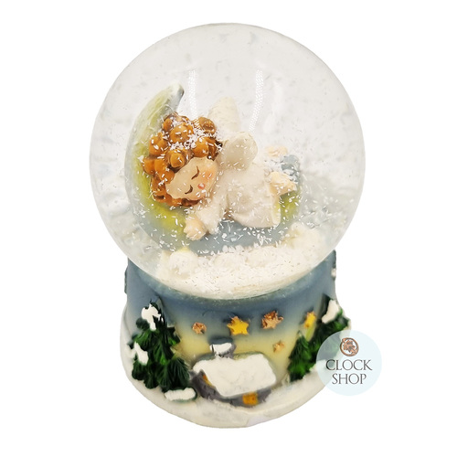 6.5cm Sleeping Angel & Moon Snow Globe image