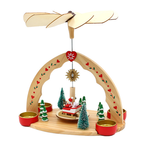 27cm Santa In Sleigh Christmas Pyramid image