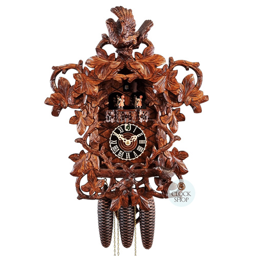 Ivy Leaf Vine 8 Day Mechanical Cuckoo Clock 49cm By HÖNES image