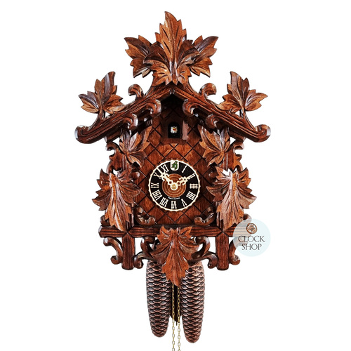 Maple Leaves 8 Day Mechanical Carved Cuckoo Clock 41cm By HÖNES