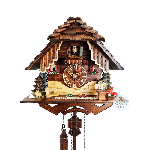 Beer Drinker Battery Chalet Cuckoo Clock 25cm By SCHNEIDER image