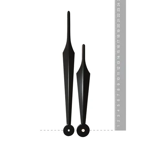 Black Pointer High Torque Euroshaft Quartz Hands (228mm & 165mm) image