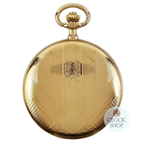 41mm Gold Unisex Pocket Watch With Pattern By CLASSIQUE (Roman) image