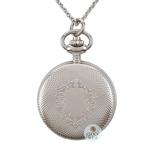 30mm Rhodium Womens Pendant Watch With Crest By CLASSIQUE (Roman) image