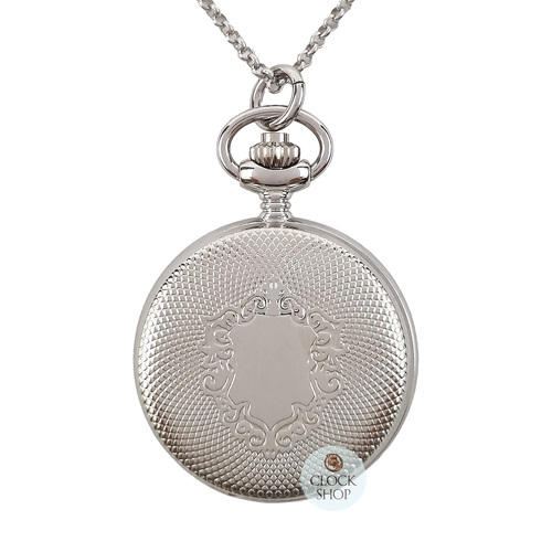 30mm Rhodium Womens Pendant Watch With Crest By CLASSIQUE (Roman)