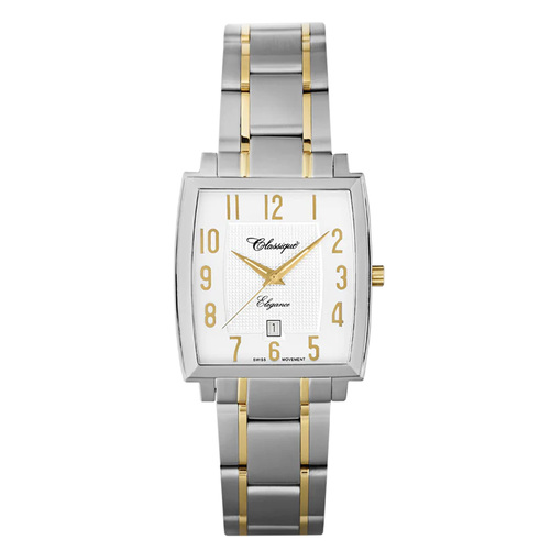 38mm Mens Two Tone Swiss Quartz Watch By CLASSIQUE image