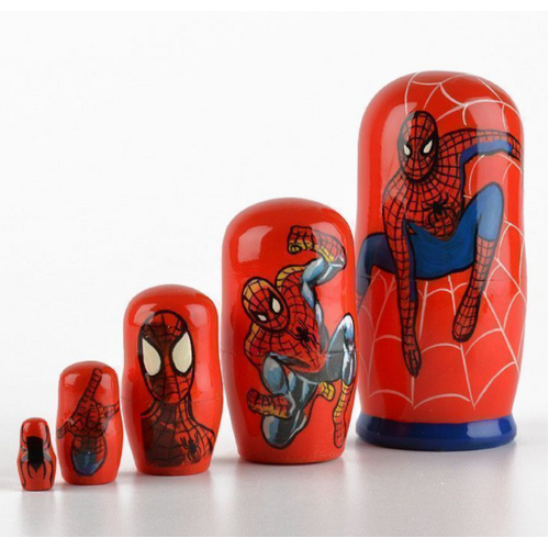 Spiderman Russian Dolls- 11cm (Set Of 5)