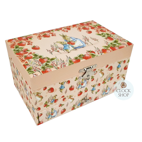 Peter Rabbit & Strawberries Musical Jewellery Box (La Vie En Rose) image