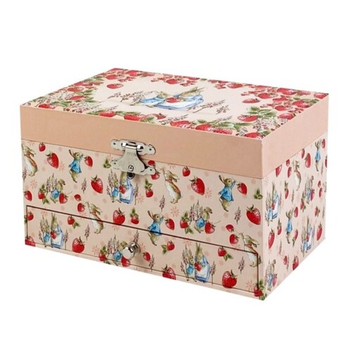Peter Rabbit & Strawberries Musical Jewellery Box (La Vie En Rose)