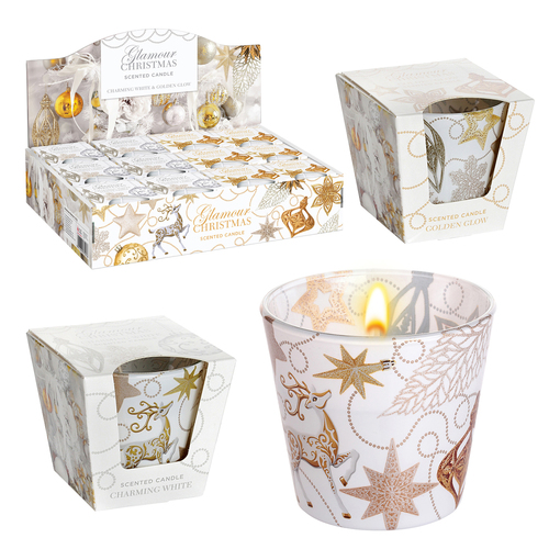 8.5cm Scented Christmas Candle- Glamour Christmas image