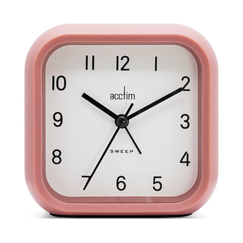 10cm Carter Pink Analogue Alarm Clock By ACCTIM image