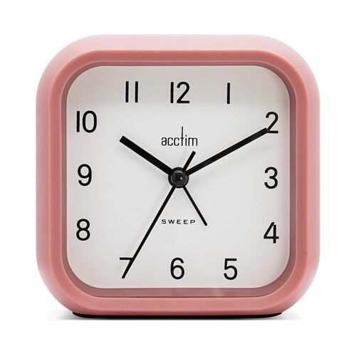 10cm Carter Pink Analogue Alarm Clock By ACCTIM