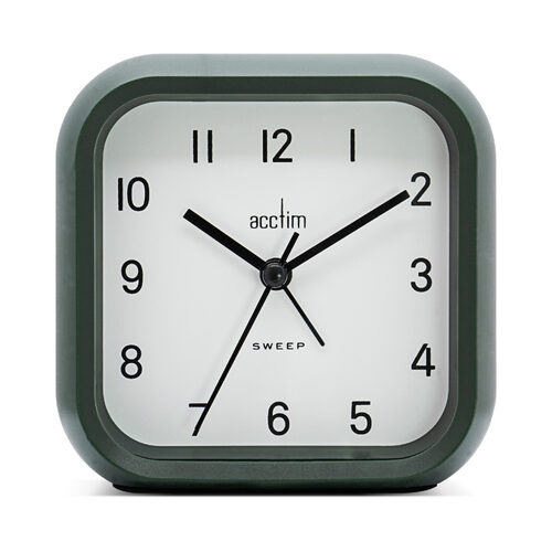 10cm Carter Green Analogue Alarm Clock By ACCTIM image