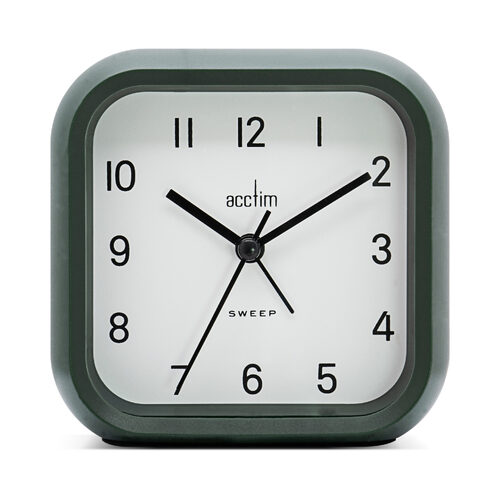 10cm Carter Green Analogue Alarm Clock By ACCTIM