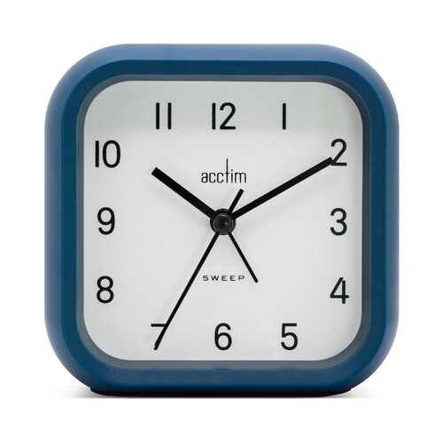 10cm Carter Blue Analogue Alarm Clock By ACCTIM
