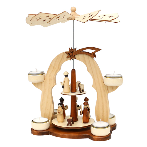 31cm Two Tier Nativity Christmas Pyramid image