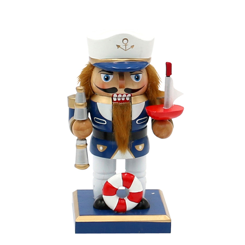 16cm Blue & White Captain Nutcracker