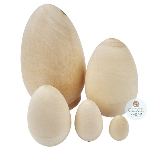 Woodburn Egg Russian Dolls- Blank 14cm (Set Of 5) image